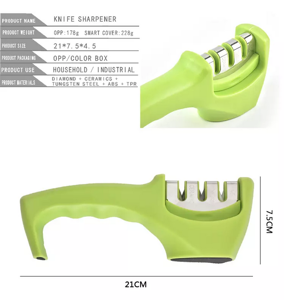 Multifunction 3 Stage Knife Sharpener with tungsten and ceramic diamond