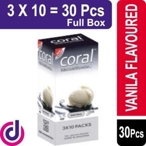 Coral Condom-Vanila Flavoured- 3x10=30 pcs ( Full Box )