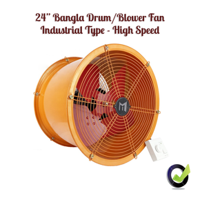 24″ Bangla Axial Drum / Blower Fan - Industrial Type - High Speed