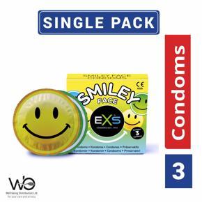 EXS Smiley Face Condom - Single Pack - 3x1= 3pcs (Made in Englend)