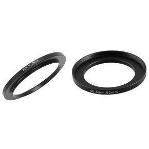 Replacement 40.5mm-52mm Metal Filter Step Up Ring Adapter for Camera & 52mm-62mm 52mm to 62mm Black Step Up Ring Adapter