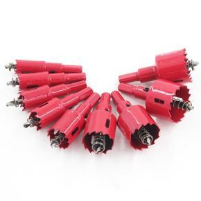 9pcs 16-38mm Bi-Metal M42 Woodworking Metal PVC Plastic Plasterbo-ard Hole Opener Wood Cutter Core Drill Bit