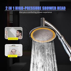 High Pressure Shower Head 6 Inches Rain Handheld Showerhead G1/2 360°Rotatable Adjustable Bathroom Rain Shower Head Spray Showerhead Bath Handheld Shower Head Replacement