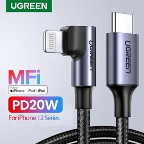 UGREEN 1, 2 Meter USB C to Lightning Cable PD 20W Nylon Braided MFi USB-C to iPhone Lightning Cable 36W Fast PD Charge & Data Sync Compatible for iphone SE 2 iPhone 11 Pro MAX, 11 Pro 11 X XS XR XS Ma