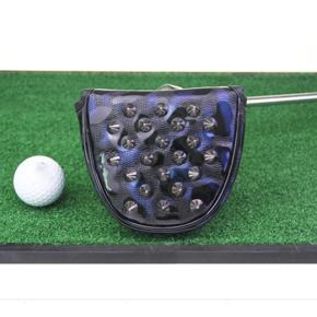 Golf club head cover-1 * Golf rivet putter cover-black