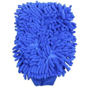 QUANBU 4X Premium Microfiber Chenille Super Absorbent Wash and Wax G, Car Wash Mitts (Blue)