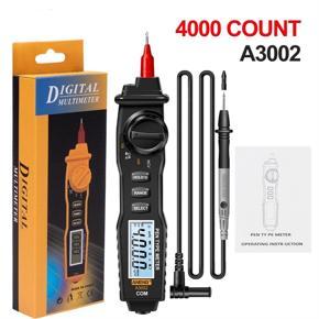 ARELENE ANENG A3002 Digital Multimeter Pen Type 4000 Counts with Non Contact AC/DC Voltage Resistance Diode Continuity Tester