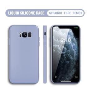 Hontinga for Samsung Galaxy S8 Case Thin Soft Luxury Square Liquid Silicone Phone Case Candy Cover