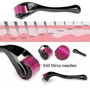 Derma Roller 0.5mm 540 Titanium Needles For Acne, Scars, Wrinkles, Stretch And Pores