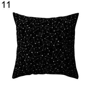 Black and White Geometric Throw Pillow Case Square Cushion Cover Soft Waist Rest