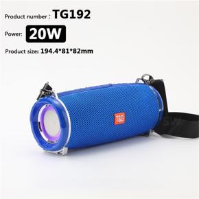 TG192 Portable Bluetooth Speaker Outdoor Column Speaker Wireless Speakers Subwoofer With LED Light Effect Support TF Card