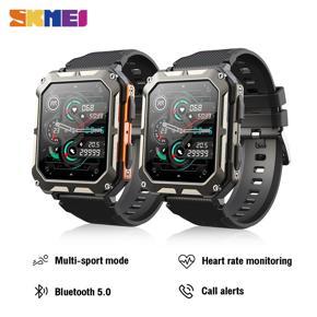 SKMEI 2022 Smart Watch C20pro Rugged Watch 1.83-inch 240*286 Full Touch Screen 380MAH For Men Women Outdoor Sports IP68 Waterproof Smartwatch