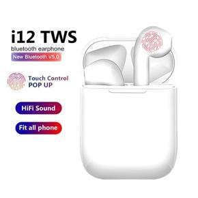 DASI I12 TWS Bluetooth 5.0 Wireless Earphone Smart Touch Control Earbuds Headset Music Earphone with Mic