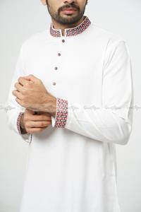 Men's Premium Quality White Color Semi Long Panjabi