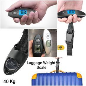Portable Electronic Scale Portable Mini Luggage Scale 40kg Hanging Digital Scale Easy to Carry T-Type Design Suitable for Travel Home Gifts  (Black)