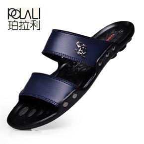 Casual Famous Brand 2022 Men Sandals Shoes Slippers Summer Flip Flops Beach Men Shoes Leather Sandalias Zapatos hombre