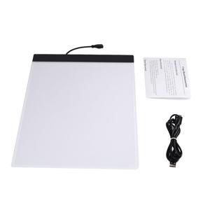 K02 A4 Paper Size Copying Board Ultra Thin LED Luminous Portable Painting Pad - white