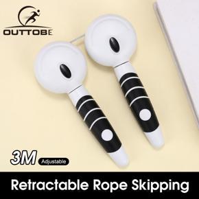Outtobe Rope Skipping Children Adults Retractable Portable Student Fitness Rope Skipping Adjustable Skipping Rope Fat Burning Fitness Skipping Workout Equipment Exercise Tool For Fitness Training