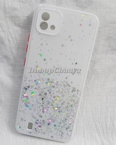 Realme C20 / Realme C20A - Camera Protection Star Bling Glitter Back Case Cover