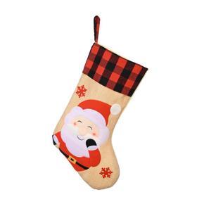 Cimiva Christmas Stocking Gift Bag Drawstring Snack Bag Sock For Christmas Decoration