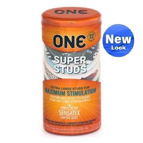 One Super STUDS Maximum Stimulation Condoms-12pcs Jar