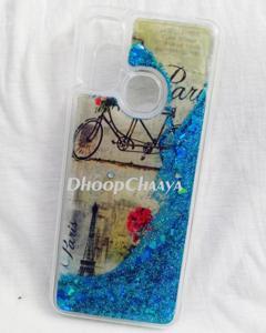 For Infinix Hot 9 Play - Unique Design Liquid 3D Glitter Floating Soft TPU Clear Case Cover