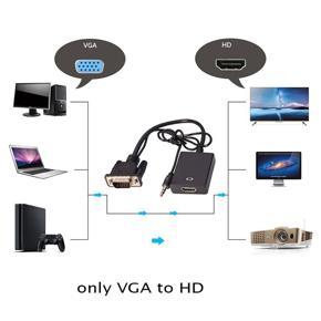 HDMI-Compatible Converter-1 x VGA to HDMI-compatible converter
1 x Audio cable
1 x Power cable-Black