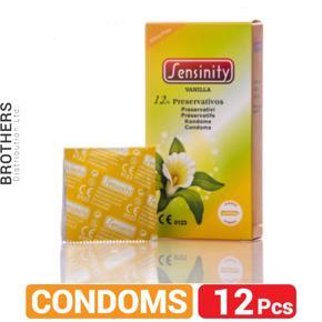 Sensinity Vanilla Flavored Condoms - Full Box - 12x1=12pcs