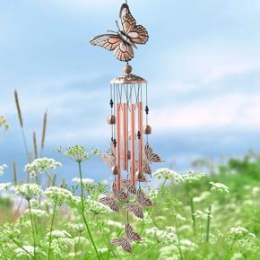 Wind Chimes,Retro Copper Wind Chimes Gifts for Mom Birthday Gifts Metal Butterfly, Gifts for Grandma,Women,Butterfly