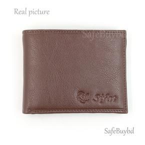 Brown Sifat Fashion Wallet Leather Money bag - SafeBuybd