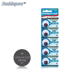 Doublepow CR1220 non rechargeable 3V lithium Button Coin Cell Battery for watch-5piece