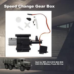 Speed Change Gear Box w/ Motor and Servo for WPL B14 B16 B24 B36 C24 C14 2.4G RC Crawler Military Truck