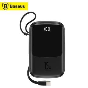 Baseus Qpow 3A 15w Digital Display Power Bank 10000mAh With Type-C Cable