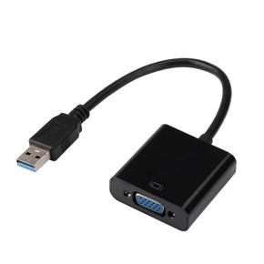 1pc USB 3.0 to VGA Graphic Converter Card Display Cable Adapter 1080P - Black