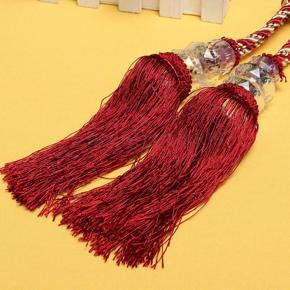 1 Pair Beaded Tassel Tiebacks Window Curtain Fringe Ties Backs Home Decoration