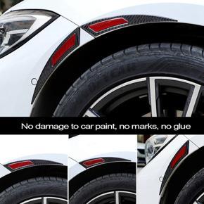 2Pcs/Lot True Carbon Fibers Car Sticker Auto Fender Anti-Scratch