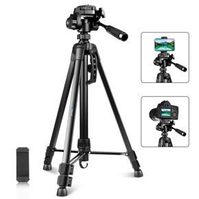 PULUZ Aluminum Selfie Live Tripod Mount with Three-dimensional Head y Phone Clamp