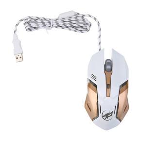 6 Buttons Optical Professional Mouse Gamer Computer Mice For Game Lovers - White