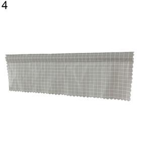 Fresh Window Balcony Rod Grid Short Curtain Home Kitchen Cabinet Panel Valance