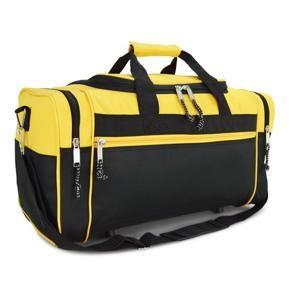 DALIX 21" Blank Sports Duffle Bag Gym Bag Travel Duffel with Adjustable Strap in Gold