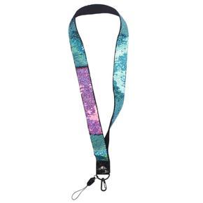 Fashion Double Color Sequins Broadband Fabric Adjustable Mobile Phone Lanyard for iPhone 11 Lanyard Neck Strap Hang Rope