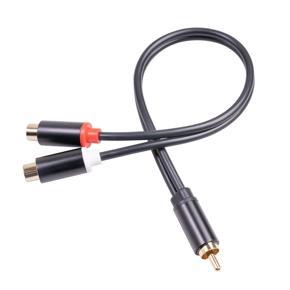 BRADOO RCA Male Cable to 2RCA Female Audio Cable 2 RCA Male Splitter Aux Cable for TV PC DVD Speaker Audio Amplifiers Subwoofer