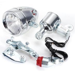 Cycling Dynamo ed Headlight and Rearlight Bike Tail Light Bike Light Set Dynamo-ed