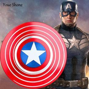 Captain America Shield Metal Tri-Spinner Fidget Hand Finger Spinner Stress Reducer Toy by Dhaka Shopping zone