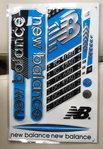 [3D)  Cricket Bat Stickers Embossed - New Balance BLUE  3D EMBASSED