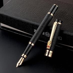 Metal Ink Fountain Pen Luxury Dragon 6006 Crystal Diamond Business Men Writing ink Pen