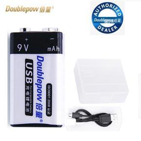 Doublepow Deep cycle usb charging 650mAh 9V lithium ion Li-ion 9v rechargable battery with CE ROHS PSE MSDS for smoke alarm detectors-1piece