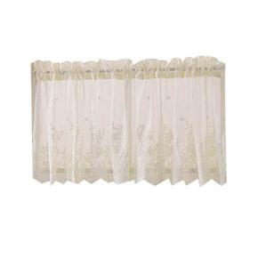 Mesh Lace Flower Window Balcony Short Curtain Kitchen Valance Drape Home Decor