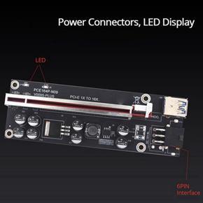 ARELENE Pci Express Multiplier Pcie 1X to 4 5 6 USB 3.0 Expansion Card Pcie 1 to 4 Hub Riser 009S Pci Express X16 for BTC Mining