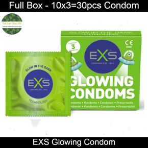 EXS Condom - Glowing In The Dark Condom - Full Box (10 Pack Contains 30pcs Condom)